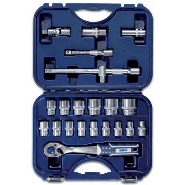 Juego de Bocallaves con Accesorios [1/2"] ( 22Pzs)